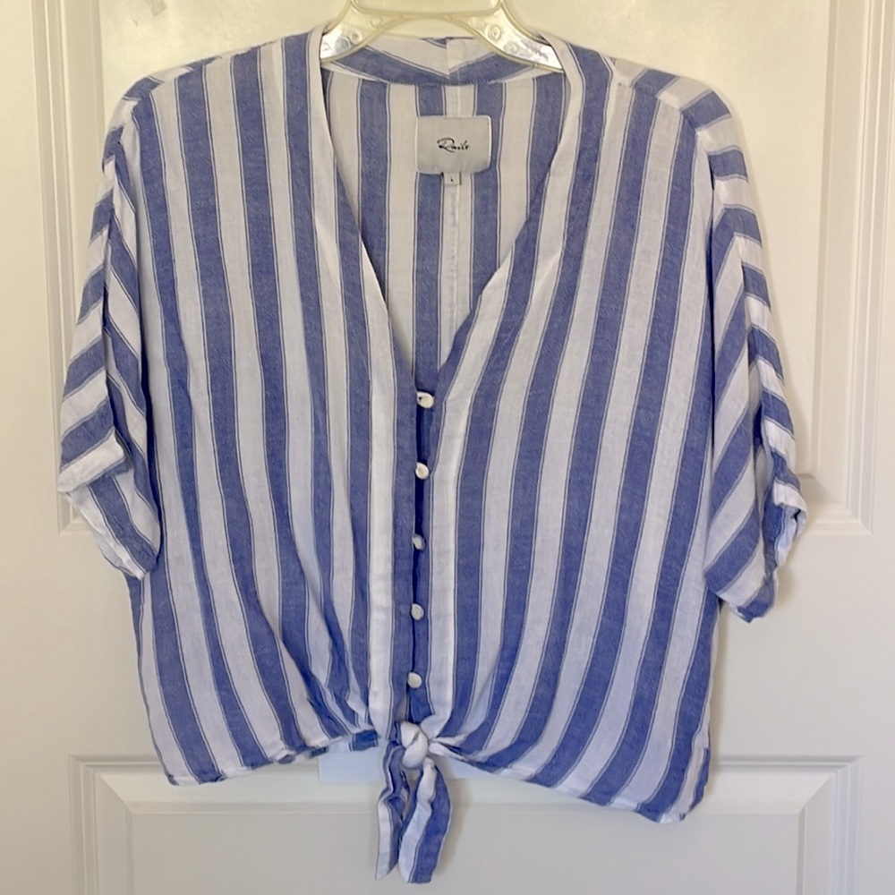 Rails Thea Pacifica Stripe Top Large Coastal Beachy - Picture 2 of 6